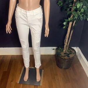 - Black Orchid White Denim Skinny Jeans - size 28